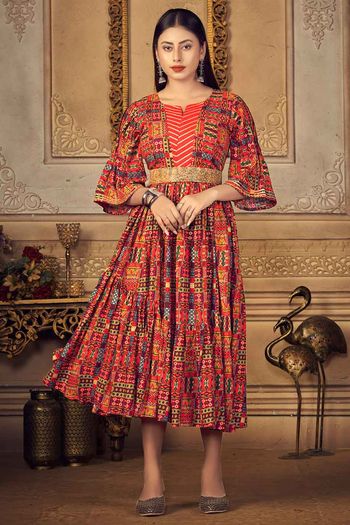 Latest Anarkali Kurti With Palazzo Set at Rs.1450/Piece in