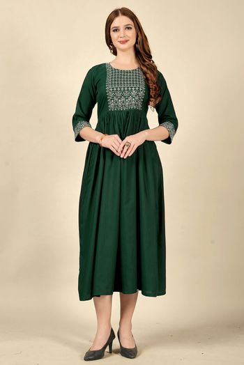 Rayon Embroidery Kurti KR054110723