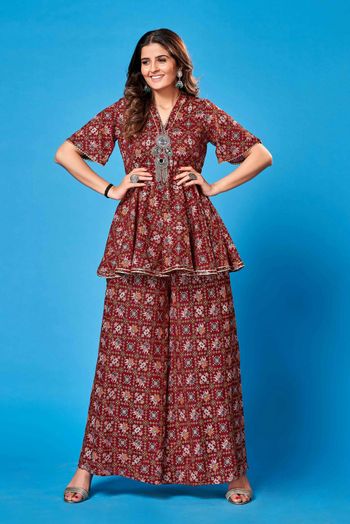 Rayon Printed Salwar Kameez SM054111602