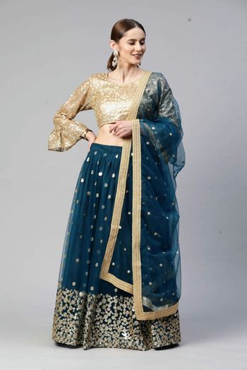 Satin Sequence Lehenga Choli LD054111862