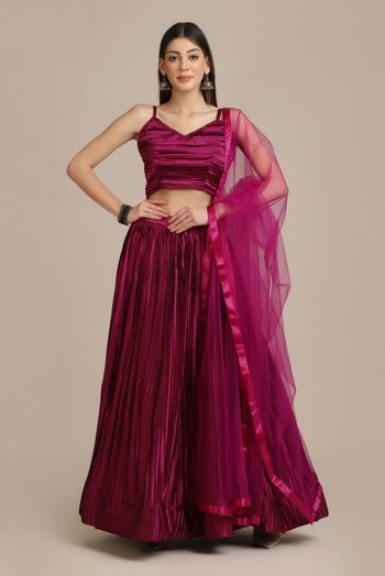 Satin Silk Solid Lehenga Choli LD054112264