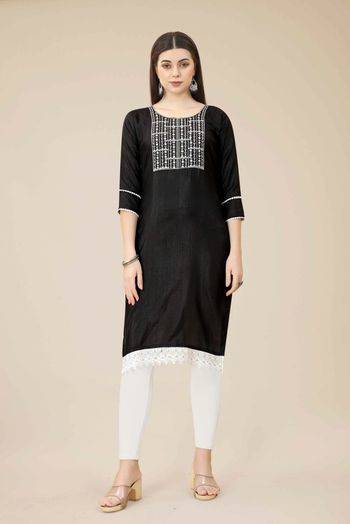 Soft Silk Embroidery Kurti KR054111775