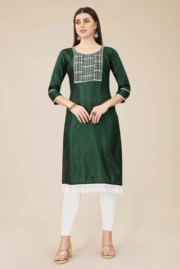 Soft Silk Embroidery Kurti KR054111774