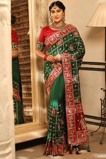 Soft Silk Embroidery Saree SR054112971