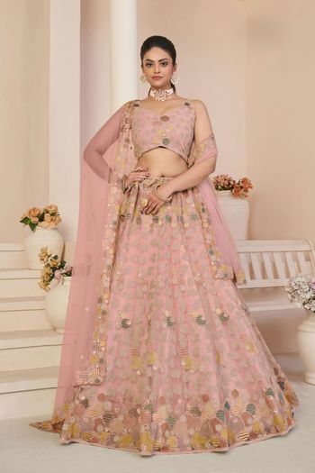 Net Lehenga Choli With Sequence Work LD05648741