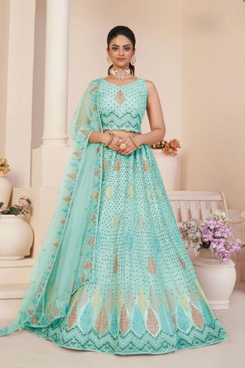 Net Lehenga Choli With Sequence Work LD05648739