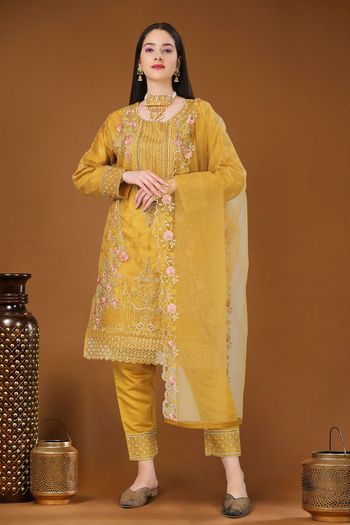 Organza Salwar Kameez With Sequence Work SM05648725