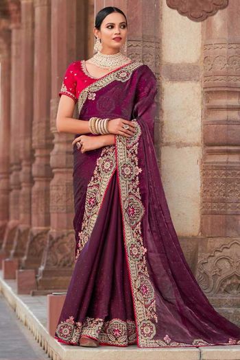 Wedding saree clearance embroidery designs