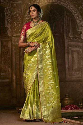 Silk Sarees With Foil Print SR01353055