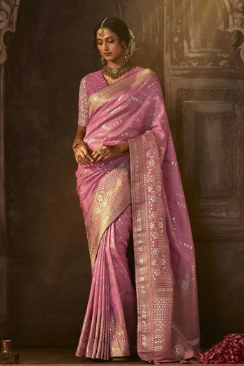 Silk Sarees With Foil Print SR01353062