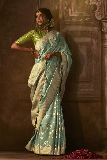 Silk Sarees With Foil Print SR01353061