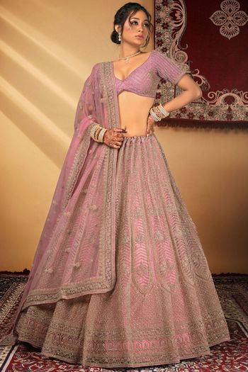 Silk Embroidery Lehenga Choli In Pink Colour LD05419807