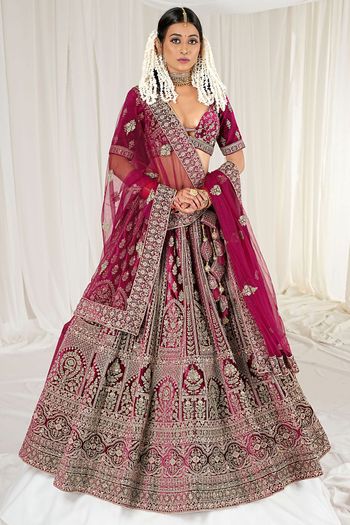 Indian Designer Pure Velvet Lehenga, Maroon Color Wedding Lehenga , Bridal  Lehenga Choli for Women, Pakistani Lehenga for Brides - Etsy Israel