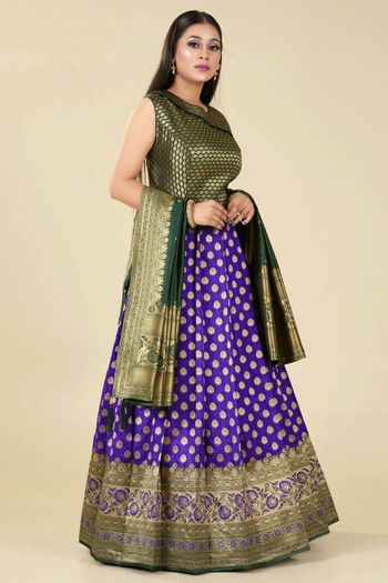 Embroidery Zari Woven Work Anarkali Suit SM02290006