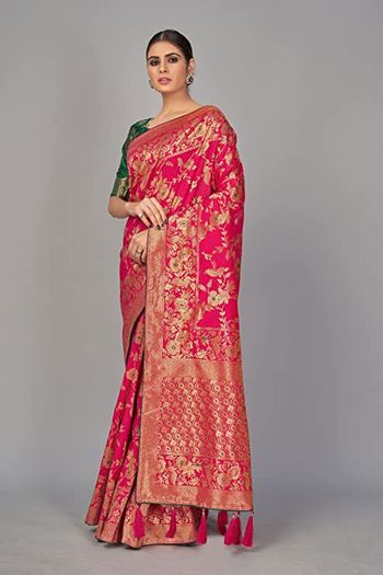 Zari Wedding Banarasi Silk Traditional Saree