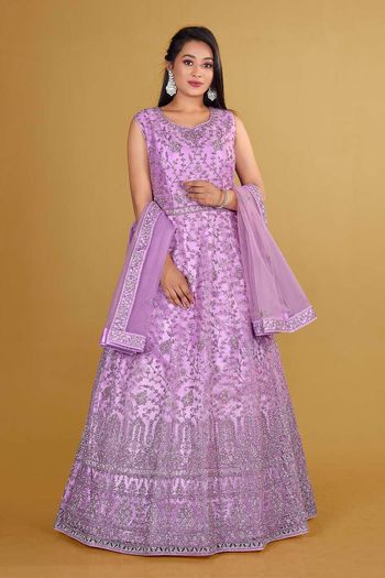 Zari Embroidery With Coding Jarken Work Anarkali Suit SM02290107