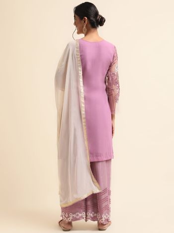 Faux Georgette Fabric with Diamonds and Resham with Zari Pakistani Palazzo SM04370150