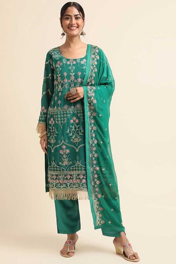 Faux Georgette Fabric With Sequins And Resham With Zari Work Pakistani Suit  SM04370151