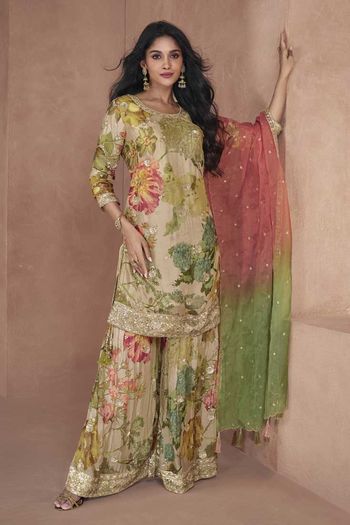 Georgette Embroidered Readymade Salwar Suits  SM05540462