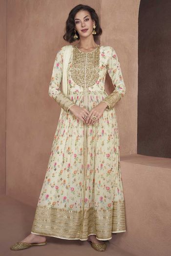 Georgette Embroidered Readymade Salwar Suits  SM05540464