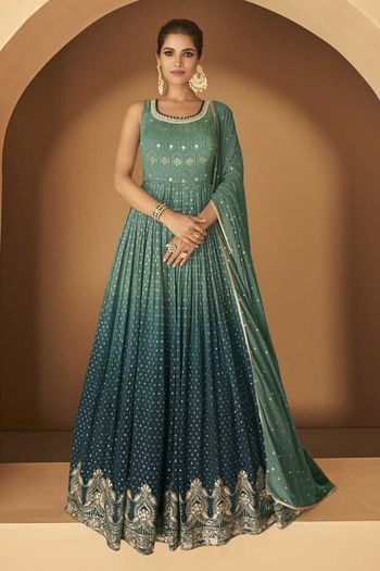 Georgette Resham Embroidery Anarkali Salwar Kameez  SM05540466