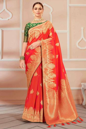 Banarasi Silk Woven Sarees In Multi Colour SR05643997