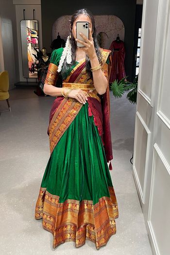 Cotton Zari Weaving Work Lehenga Choli LD05646341