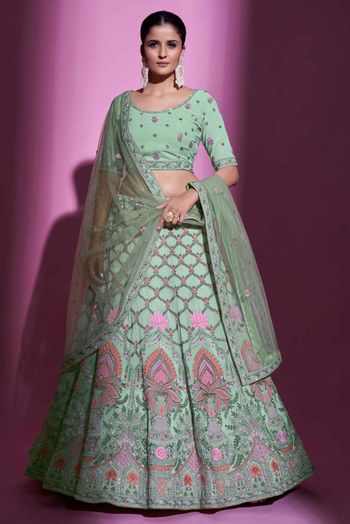 Georgette  Thread Work Lehenga Choli LD05645957