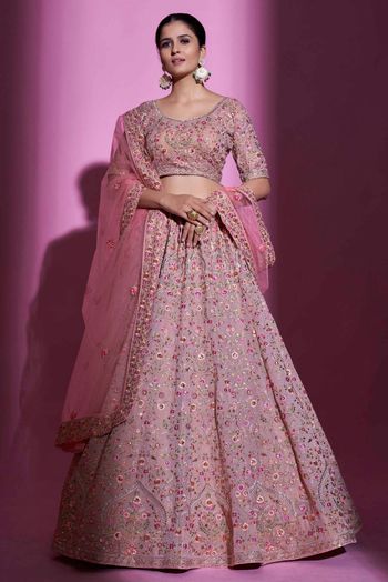 Georgette  Thread Work Lehenga Choli LD05645950