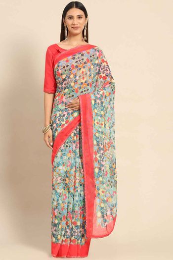Georgette Embroidery Sarees SR054110348