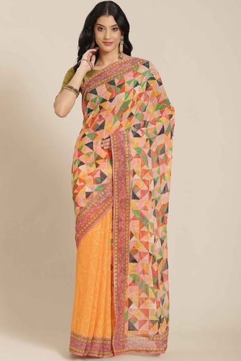 Georgette Embroidery Sarees SR054110350