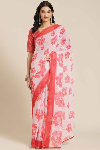 Georgette Embroidery Sarees SR054110351