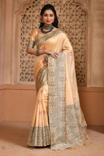 Raw Silk Woven Sarees SR054110289