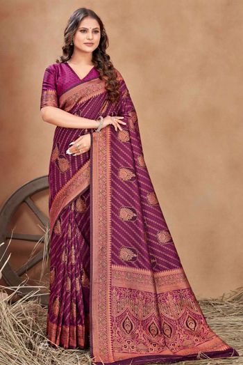 Satin Woven Sarees In Multicolour Colour SR05643980