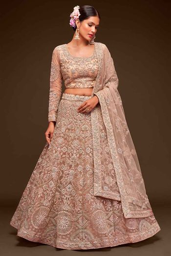 Soft Net Embroidery Lehenga Choli LD054110052