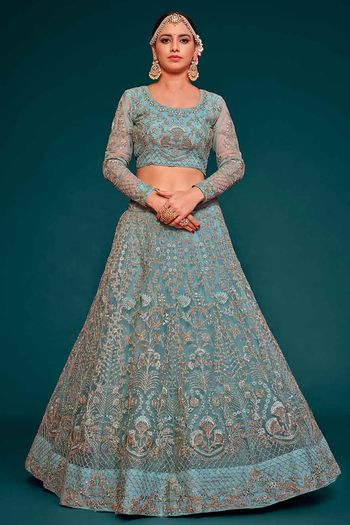 Soft Net Embroidery Lehenga Choli LD054110054