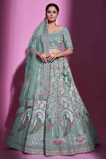 Soft Net Sequence Lehenga Choli In Sky Blue Colour In Sky Blue Colour LD05644304 A