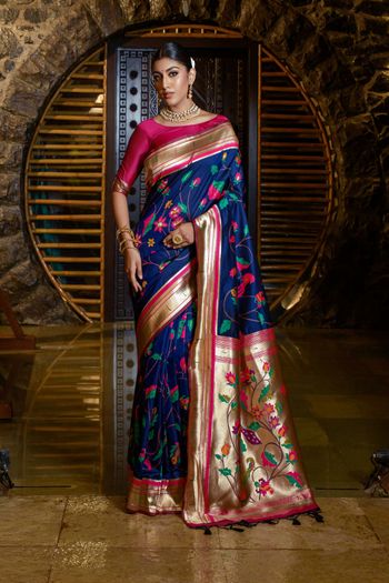 Banarasi Silk Saree with Zari work SR05649366