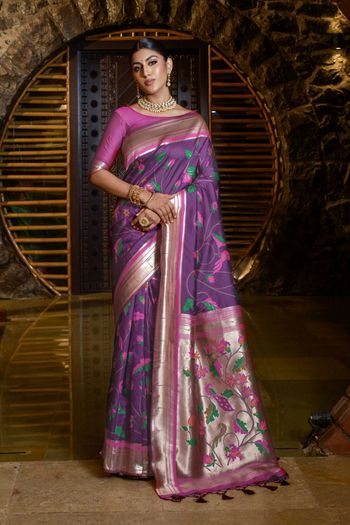 Banarasi Silk Saree with Zari work SR05649371