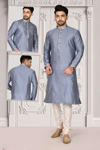 Brocade Readymade kurta and pajama with Embroidery work MNT05649062