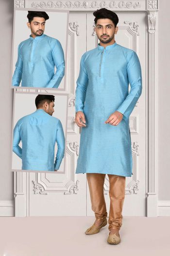 Brocade Readymade kurta and pajama with Embroidery work MNT05649051