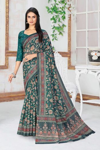 Chanderi Saree with Digital Print work SR05649294