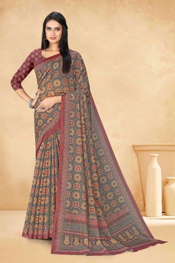 Chanderi Saree with Digital Print work SR05649297