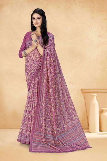 Chanderi Saree with Digital Print work SR05649299