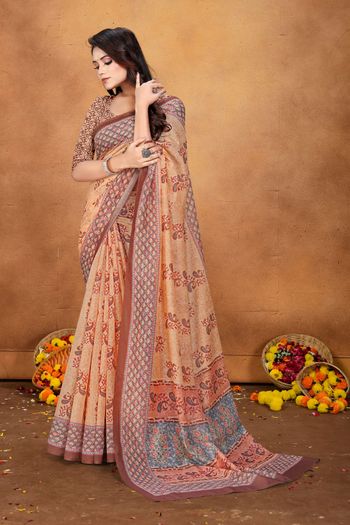 Chanderi Saree with Digital Print work SR05649471