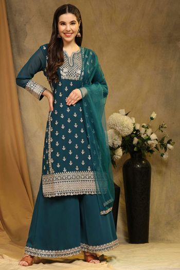 Georgette Salwar Suit with Embroidery work SM05649110