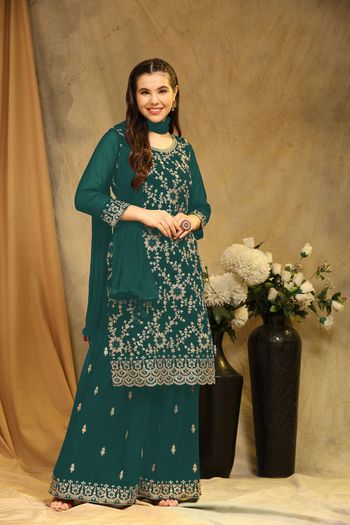 Georgette Salwar Suit with Embroidery work SM05649130