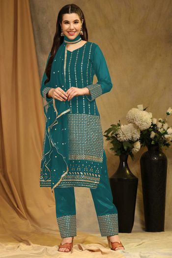 Georgette Salwar Suit with Embroidery work SM05649122