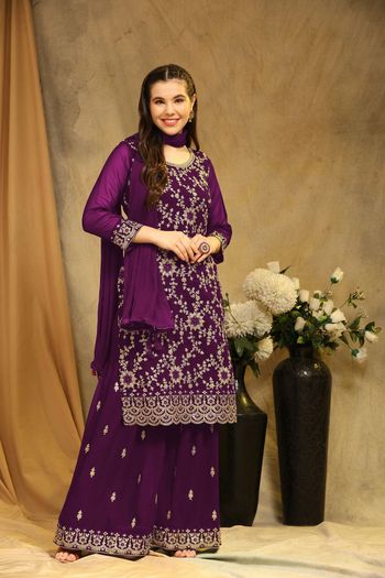 Georgette Salwar Suit with Embroidery work SM05649131