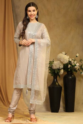 Georgette Salwar Suit with Sequins work SM05649097